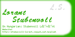 lorant stubenvoll business card